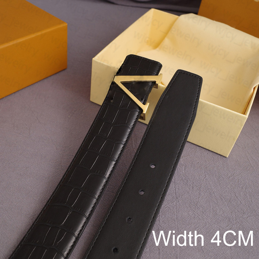 Real Leather Designer Belt Woman Belts Man Smooth Buckle Width 2.5cm & 4.0cm Cowskin Classic Golden Silver Color Letters Design