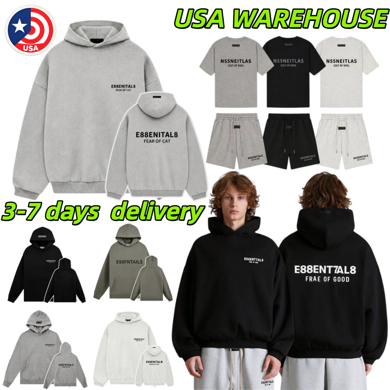 Essential Hoodie Designer Essential Tracksuit Hoodies Silicone Monogram Print Tracksuits Shorts T Shirt Mens Designer Sweatpant High Street Daily Sweatshirt TOP - 2 of 9