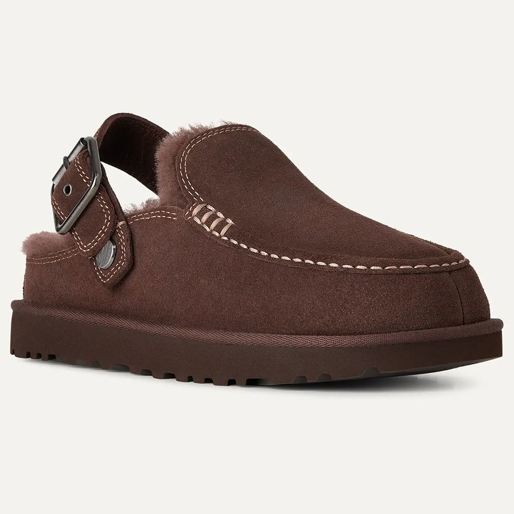 Designer Shoe Goldenstar Evelina Clog Slippers Women Men Tasman Slides Bailey Bow Tazz Boots Suede Furry Lined Buckle Strap Fall Driftwood Chestnut Sand Winter Shoe - 7 of 9