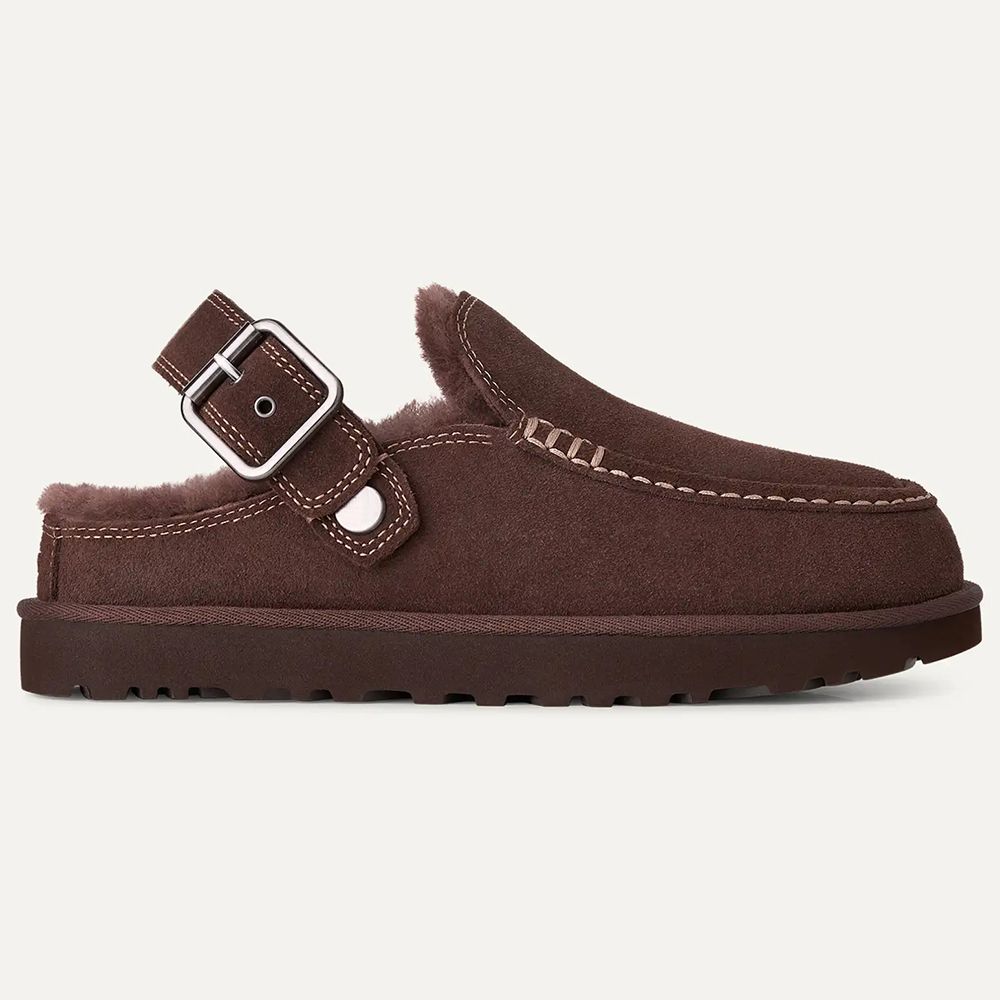 Designer Shoe Goldenstar Evelina Clog Slippers Women Men Tasman Slides Bailey Bow Tazz Boots Suede Furry Lined Buckle Strap Fall Driftwood Chestnut Sand Winter Shoe - 4 of 9