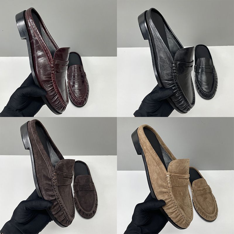 Mirror Quality Y Loafers Men Women Designer Pleated Penny Loafer Mules Genuine Leather Le Loafers Slippers EU47 Loafer Luxury Office Flat Dress Shoes 1137 - 4 of 8