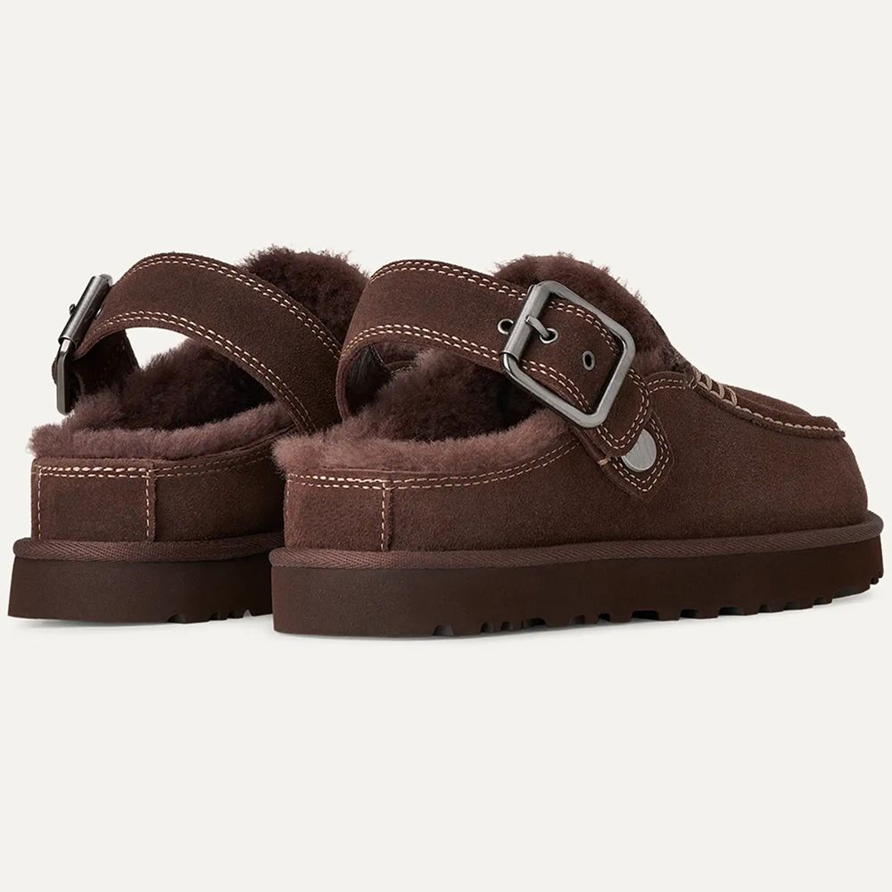 Designer Shoe Goldenstar Evelina Clog Slippers Women Men Tasman Slides Bailey Bow Tazz Boots Suede Furry Lined Buckle Strap Fall Driftwood Chestnut Sand Winter Shoe - 5 of 9