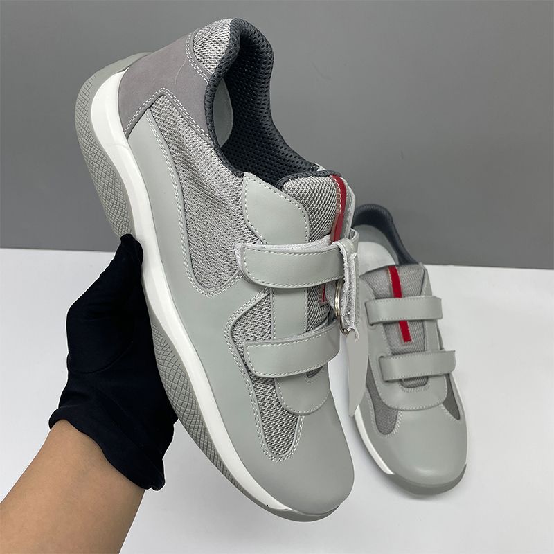 Top Quality EU36-49 Americas Cups Sneakers Designer Men Women Patent Leather Mesh Lace Up Sport Casual Trainers Breathable Comfort Casual Shoes 53 527 447 - 7 of 9