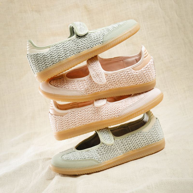 2026 Designer Sneakerinas Ballet Flats Girls Mary Jane Trainers Suede Ballerine Shoes Non Slip Leather Sport Flat Women Casual Walking Sneakers 1160 - 5 of 8