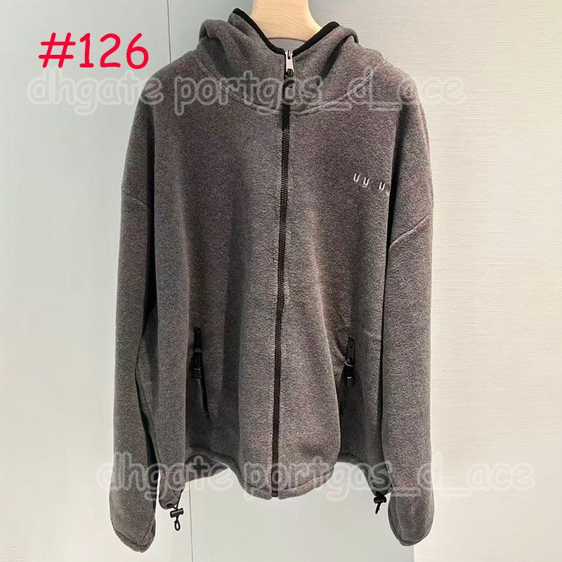 Luxury Letter Embroidered Fleece Jacket Coat Designer Women Long Sleeve Zipper Outerwear Winter Autumn Vacation Street Style Velour Jackets - 6 of 7