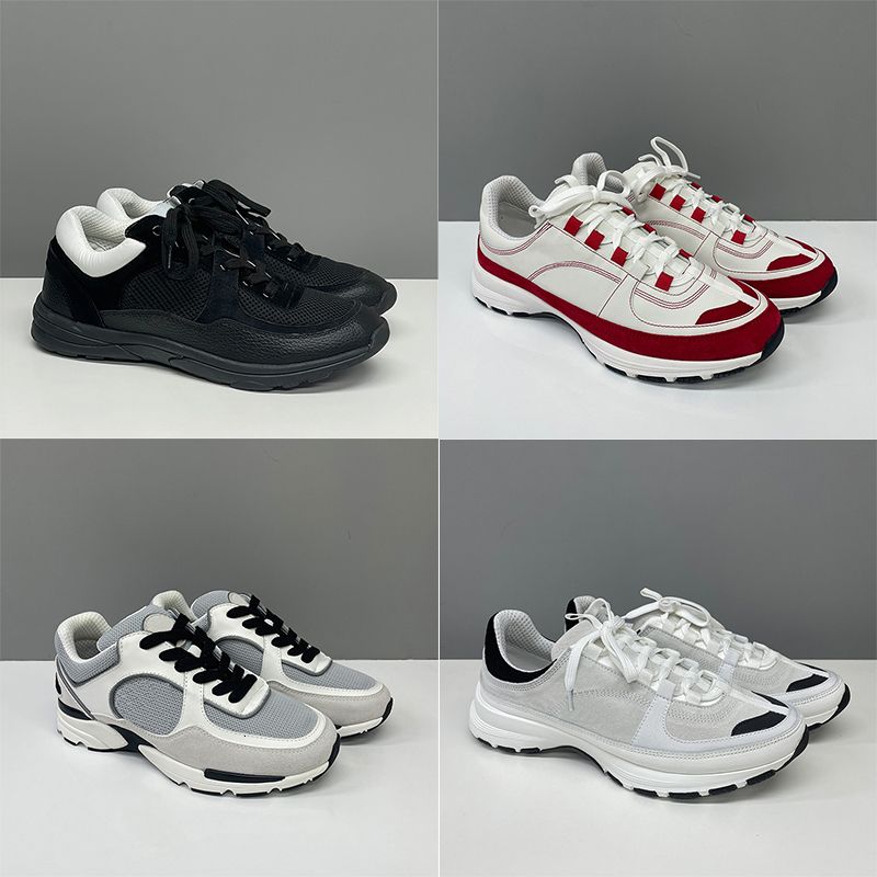 Designer Men Women Luxury Quilted Couple Sneakers Premium Leather Suede Casual Shoes Non-slip Sole Outdoor Sport Walking Trainers White Daily Shoes Top Quality 594 - 9 of 9