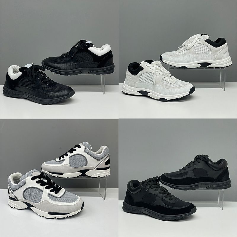Designer Men Women Luxury Quilted Couple Sneakers Premium Leather Suede Casual Shoes Non-slip Sole Outdoor Sport Walking Trainers White Daily Shoes Top Quality 594 - 5 of 9