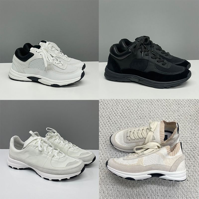 Designer Men Women Luxury Quilted Couple Sneakers Premium Leather Suede Casual Shoes Non-slip Sole Outdoor Sport Walking Trainers White Daily Shoes Top Quality 594 - 8 of 9