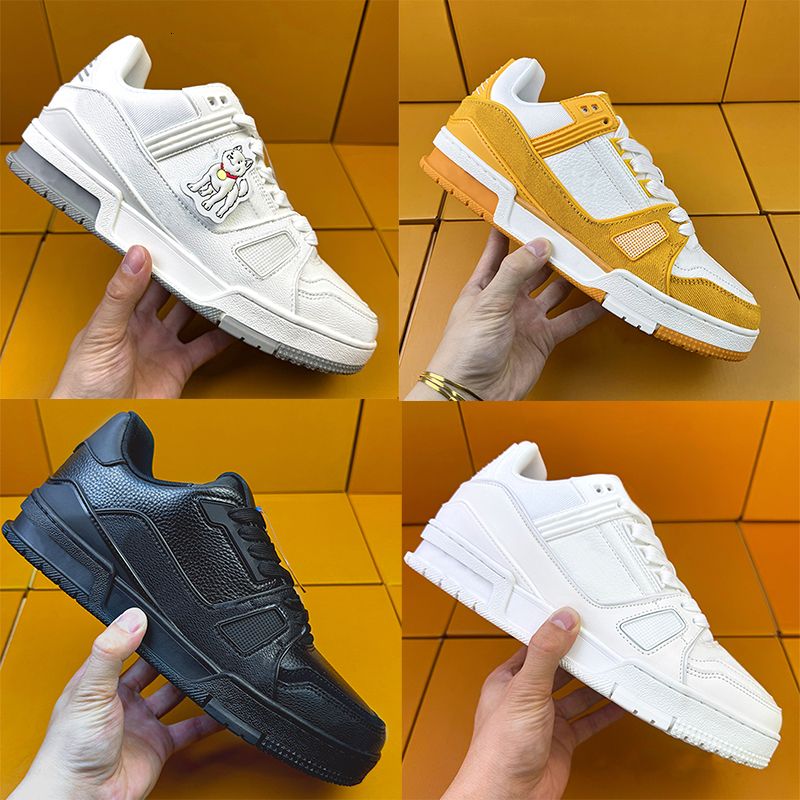 Designer Men Women Low Top Skate Classic Sneakers Patchwork Leather Mesh Rhinestone Platform Casual Walking Lace Up Fashion Trainer Shoes Top Quality 268 - 7 of 8