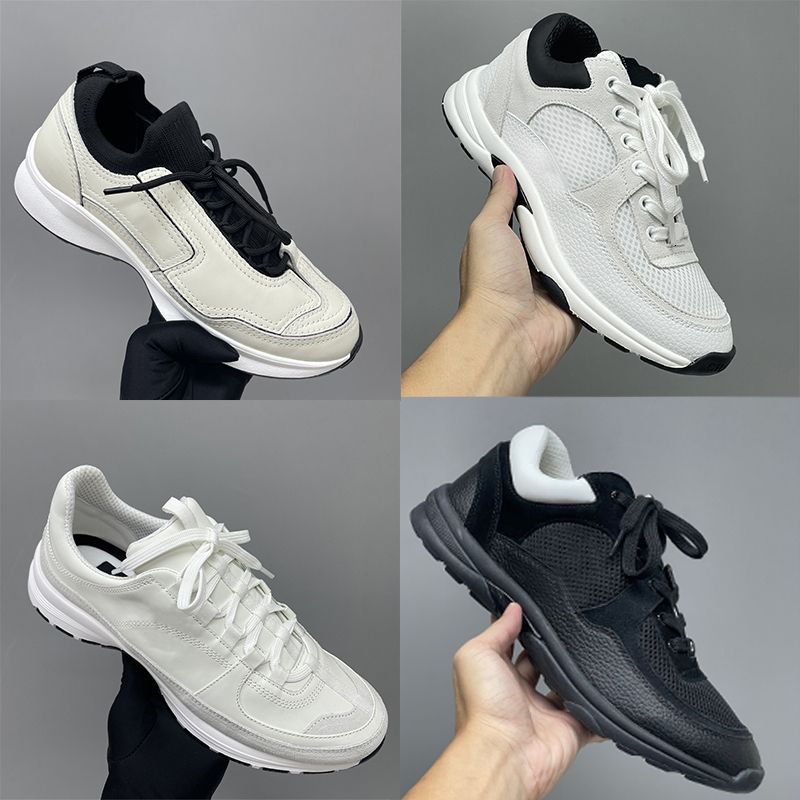 Designer Men Women Luxury Quilted Couple Sneakers Premium Leather Suede Casual Shoes Non-slip Sole Outdoor Sport Walking Trainers White Daily Shoes Top Quality 594 - 3 of 9