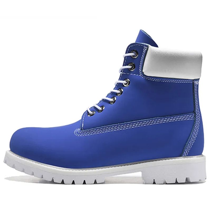 With Box Designer Boots Cowboy White Black Blue Pink Hiking Ankle Booties Men Women Winter Shoes tan bottom Platform Half Boot - 5 of 8
