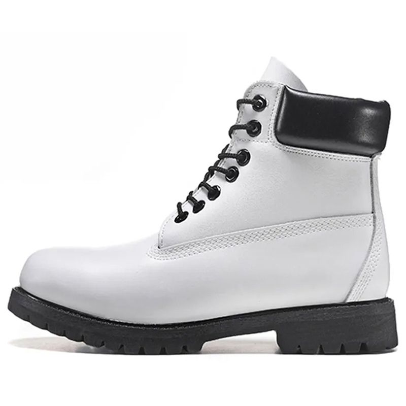 With Box Designer Boots Cowboy White Black Blue Pink Hiking Ankle Booties Men Women Winter Shoes tan bottom Platform Half Boot - 7 of 8