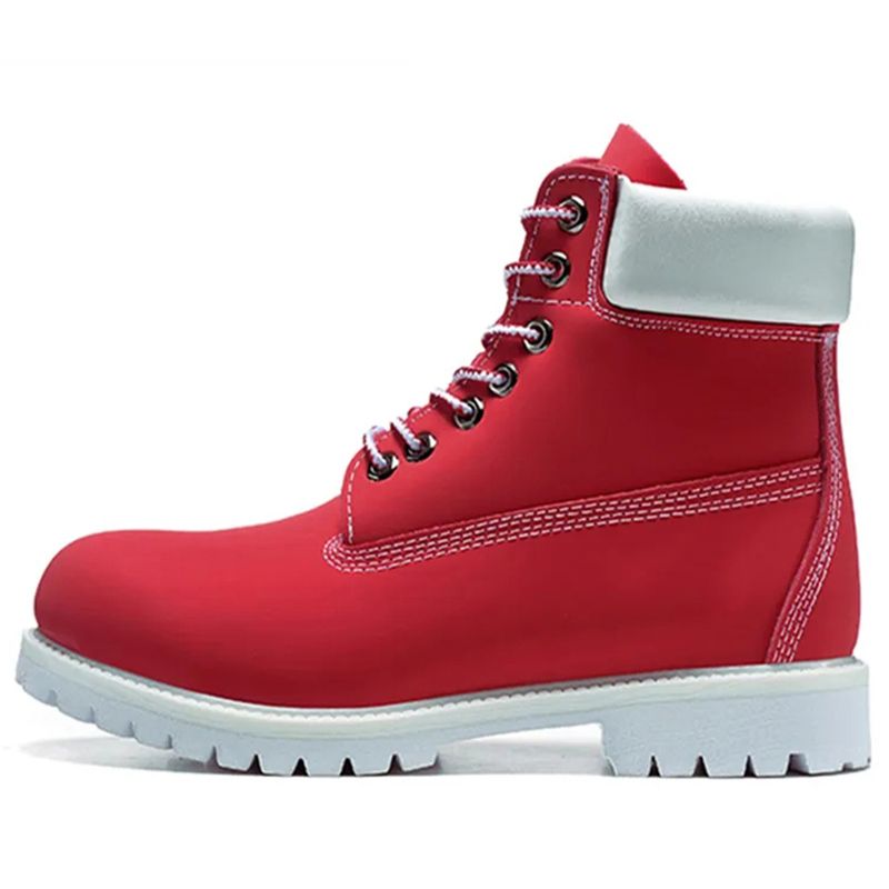 With Box Designer Boots Cowboy White Black Blue Pink Hiking Ankle Booties Men Women Winter Shoes tan bottom Platform Half Boot - 6 of 8
