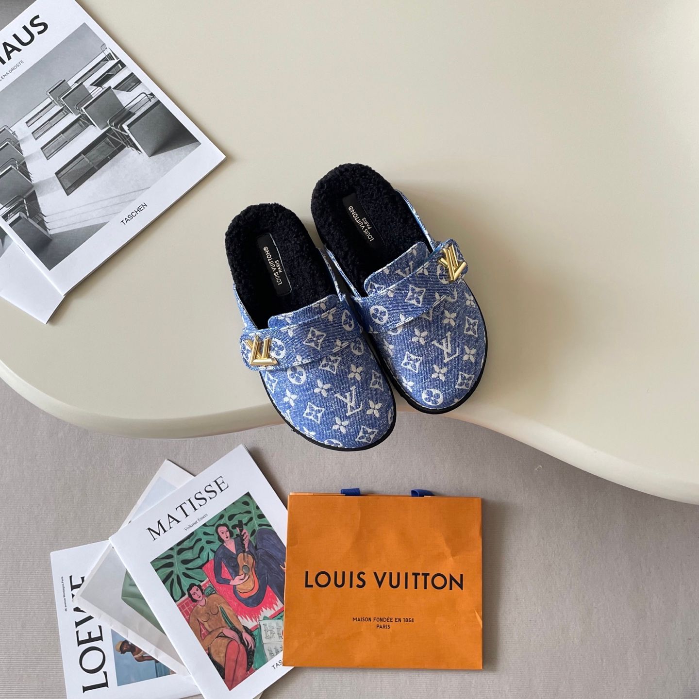 Louis Vuitton Cosy comfort Mule Clogs For Women Fleece Lined Warm Backless Platform Slides Non Slip Casual Autumn Winter Indoor Outdoor Slippers Multiple colors - 6 of 8