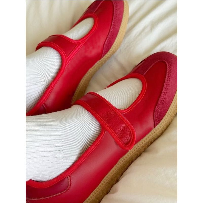 2026 Designer Sneakerinas Ballet Flats Girls Mary Jane Trainers Suede Ballerine Shoes Non Slip Leather Sport Flat Women Casual Walking Sneakers 1160 - 6 of 8