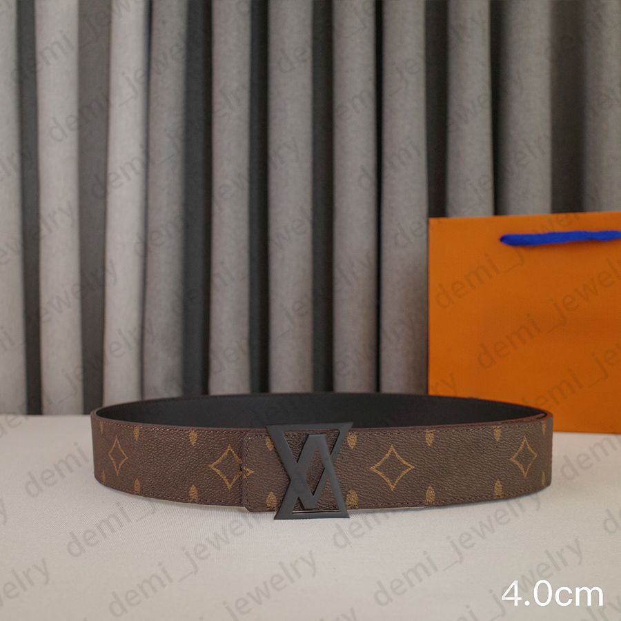 Man Belt Designer Genuine Leather Belts Width 3.4cm Classic Needle Buckle Gold Sliver Color Litchi Striped Plain Black Brown Colors - 6 of 8