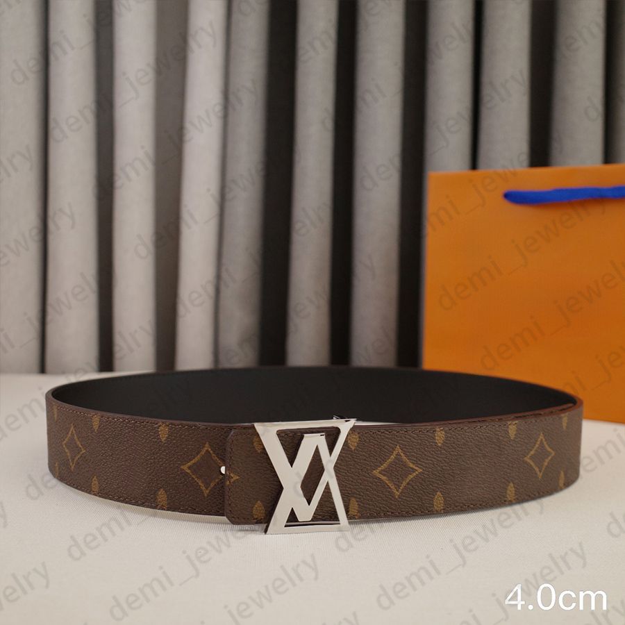 Man Belt Designer Genuine Leather Belts Width 3.4cm Classic Needle Buckle Gold Sliver Color Litchi Striped Plain Black Brown Colors - 7 of 8