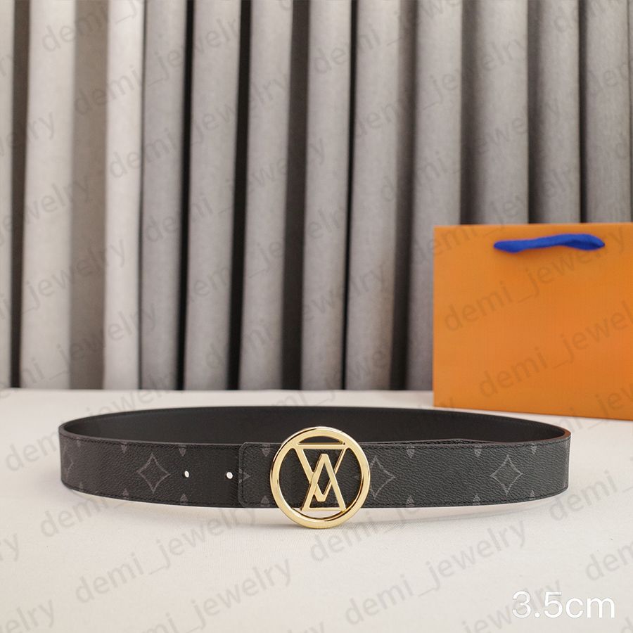 Designer Belt Mens Woman Belts Classic Smooth Buckle Genuine Leather Belt Highly Quality Come with Gift Box and Handbag 90-125cm Length Waistband - 7 of 8