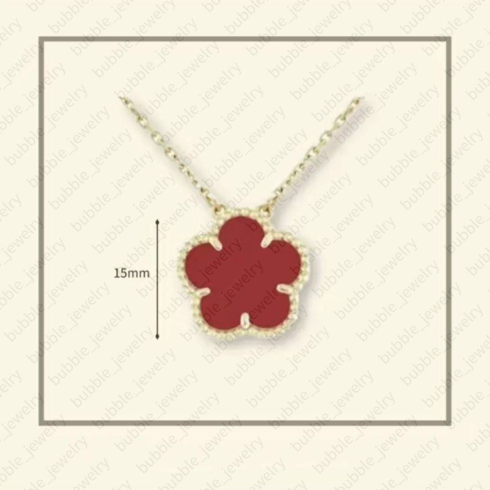 high quality clover necklace designer jewelry women gold necklace 15mm one motif flower necklace mother of pearl pendant pearls necklace gold designer necklace - 5 of 9
