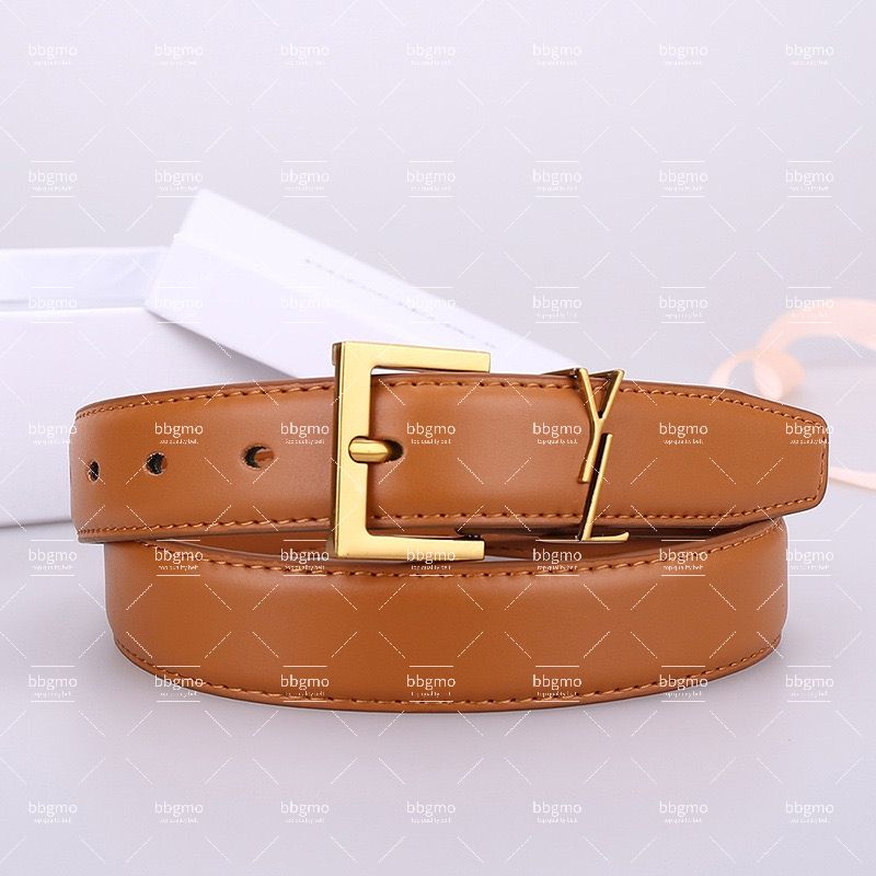 Belt Designer Belt Quiet Belts for Women Men Belt Genuine Leather 2.5 C M Width High-quality Multiple Styles with Box No Box Optional - 2 of 6