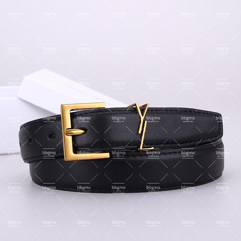 Belt Designer Belt Quiet Belts for Women Men Belt Genuine Leather 2.5 C M Width High-quality Multiple Styles with Box No Box Optional - 1 of 6