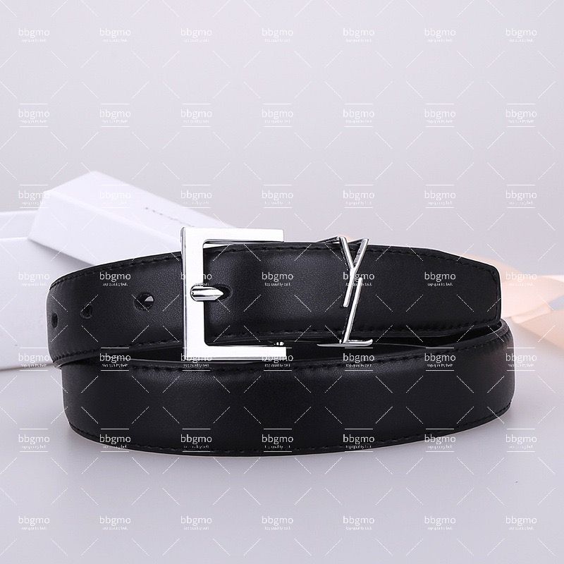 Belt Designer Belt Quiet Belts for Women Men Belt Genuine Leather 2.5 C M Width High-quality Multiple Styles with Box No Box Optional - 4 of 6