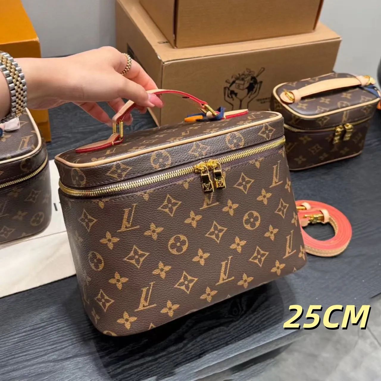 Designer Bag sac de luxe Nice nano vintage makeup bag shoulder bag Makeup Bag Luxury Cosmetic bag designer Women's Handbag Purse designer - 4 of 8