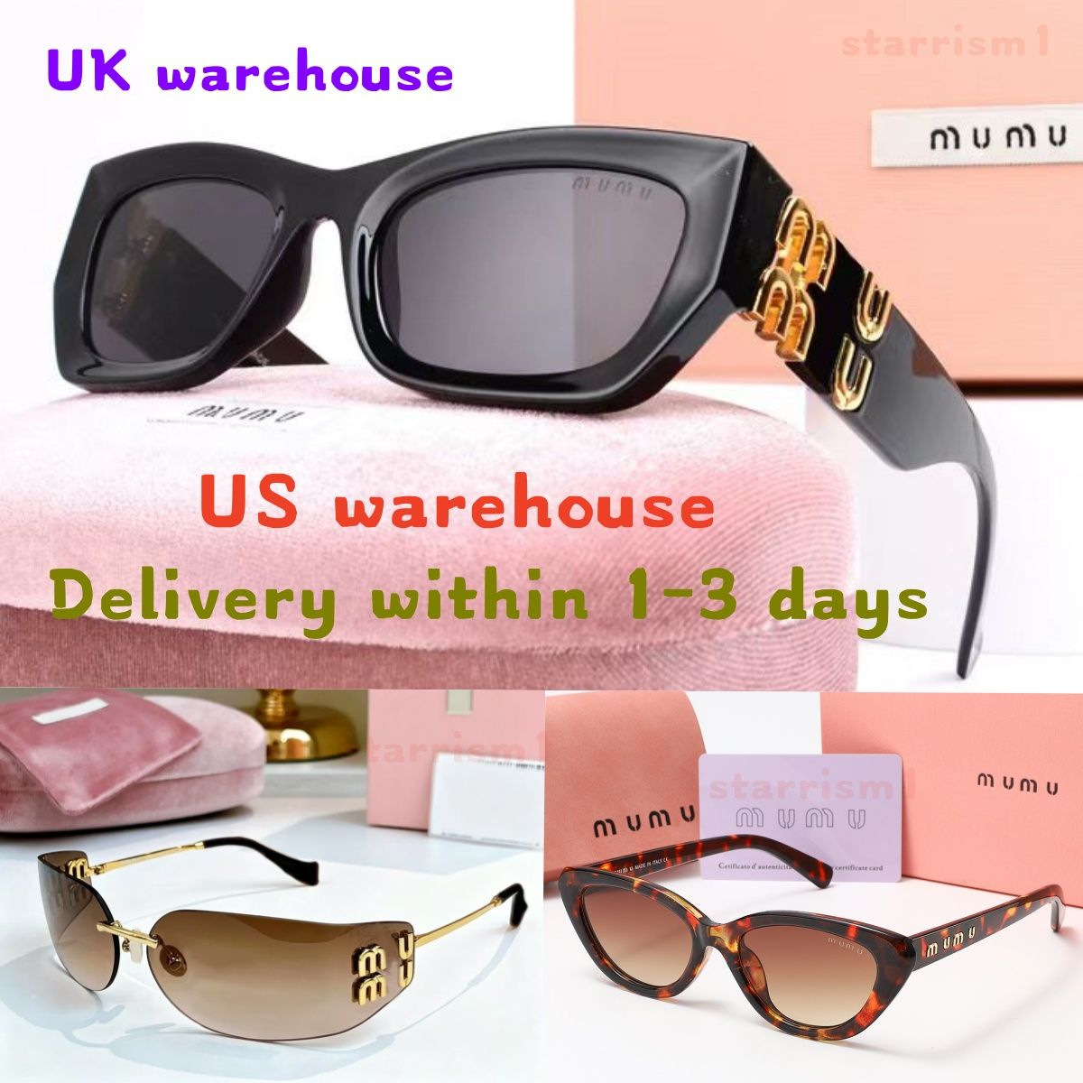 luxury designer sunglasses cat eye oval mirror rimless optical glasses uv400 protection anti glare acetate metal frame vintage sun glasses with box - 2 of 9