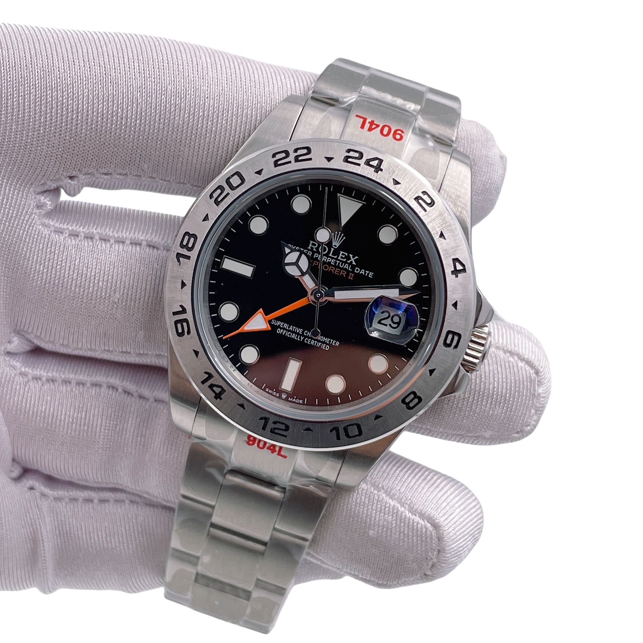 U1 Rolex Explorer Upgraded Jubilee Strap Automatic Stainless Steel Watch Bezel Men's Watch Sapphire Glass Case New Black Case - 6 of 8
