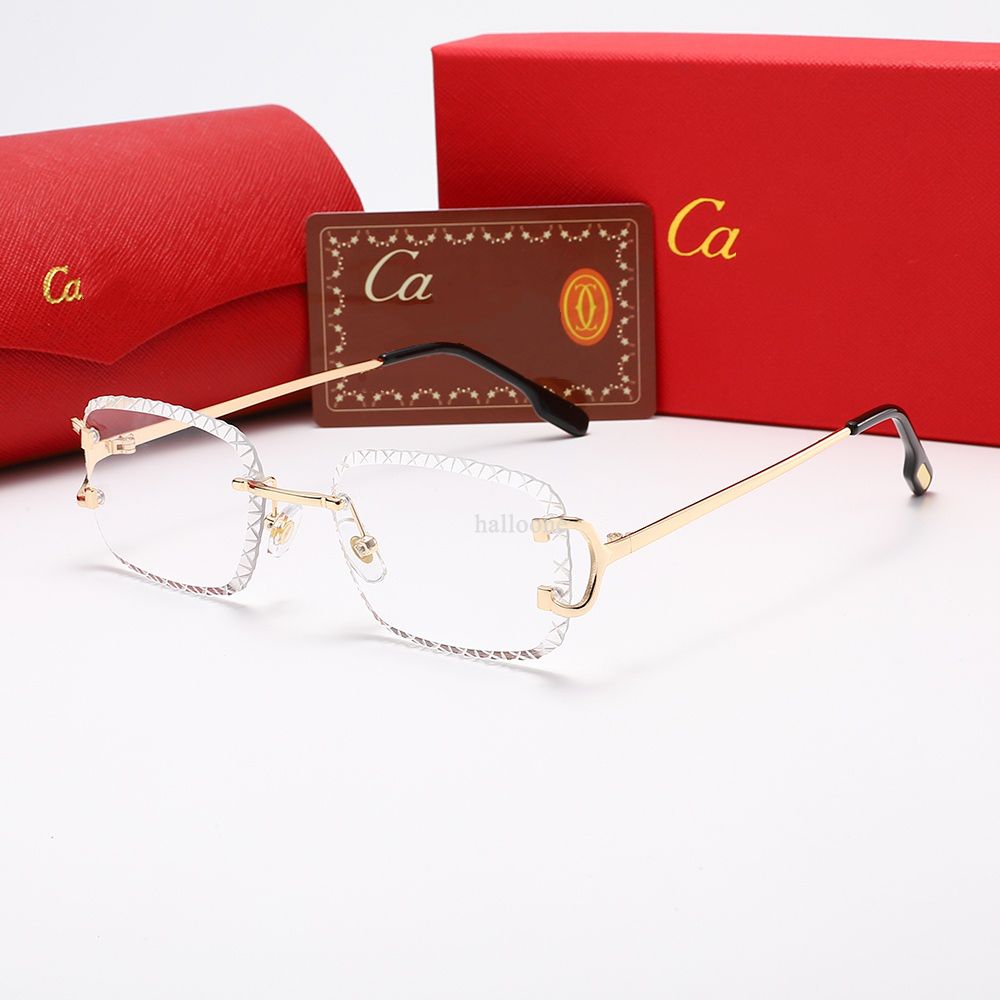 luxury Sunglasses Designer letter womens Mens Goggle senior Eyewear For Women Men eyeglasses frame Vintage Metal Sun Glasses With Box - 6 of 6