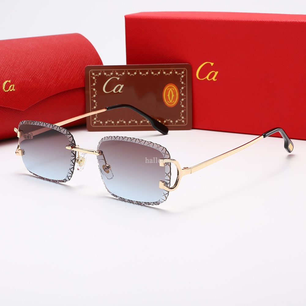 luxury Sunglasses Designer letter womens Mens Goggle senior Eyewear For Women Men eyeglasses frame Vintage Metal Sun Glasses With Box - 3 of 6