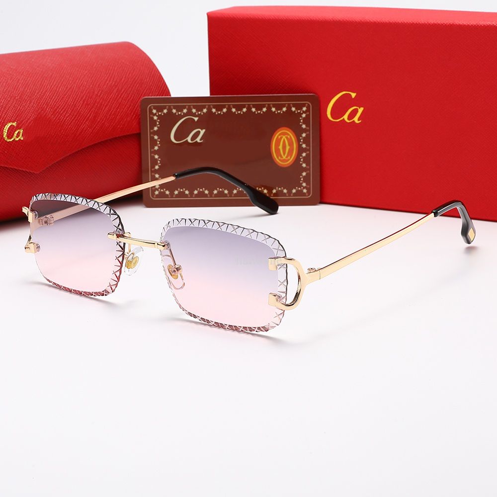 luxury Sunglasses Designer letter womens Mens Goggle senior Eyewear For Women Men eyeglasses frame Vintage Metal Sun Glasses With Box - 5 of 6