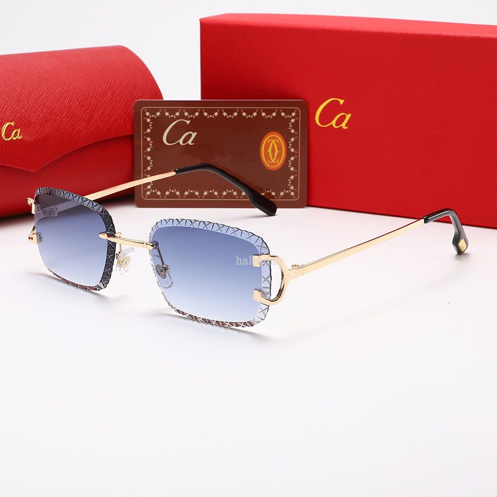 luxury Sunglasses Designer letter womens Mens Goggle senior Eyewear For Women Men eyeglasses frame Vintage Metal Sun Glasses With Box - 2 of 6