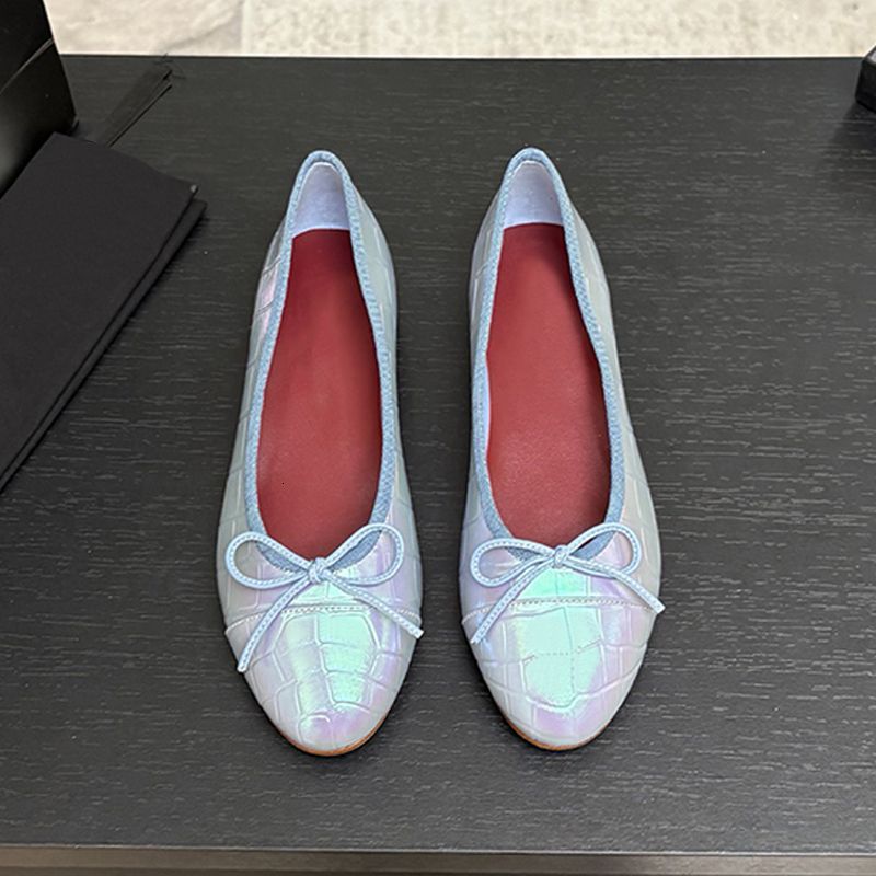 26 Womens Designer Shoes Ballet Flats Loafers colorful suede leather Mesh Dress Shoes Dolly Ballerine Flat Fashion Bow Sandals Slides Bridal Wedding Shoes 1205 891 - 6 of 8