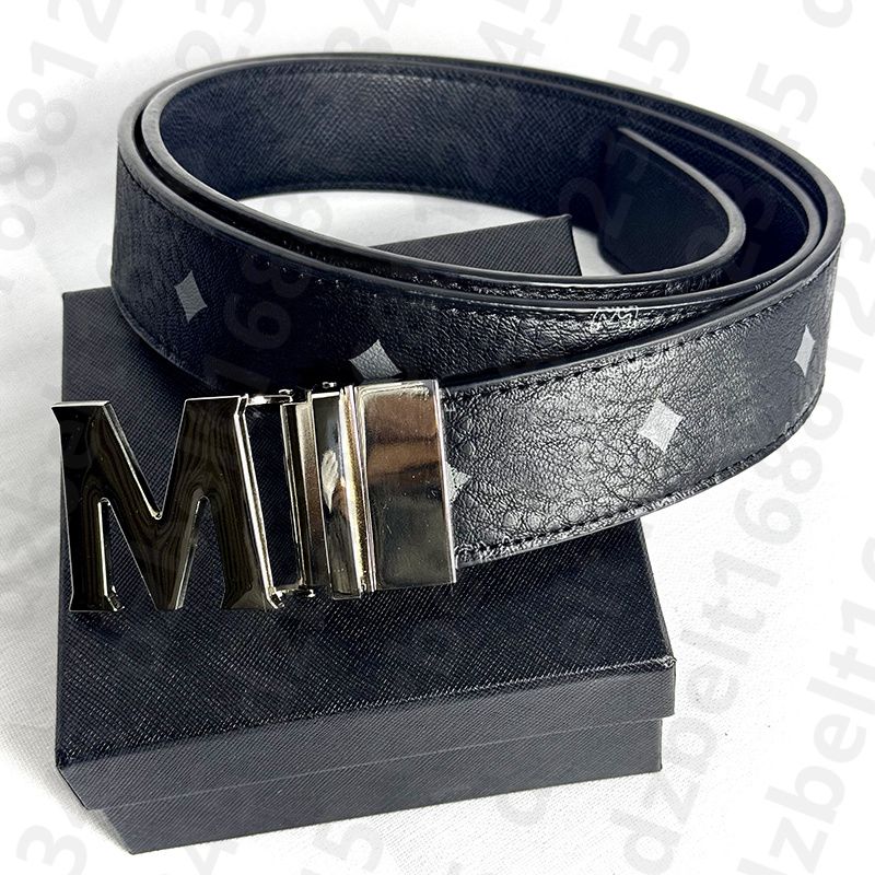 Belt Designer belts for men and womens belts Genuine Leather Belt Width 3.8cm luxury Belt cowhide Cintura Ceintures Belt for Women Gurtel Big Buckle Waistband with box - 2 of 8