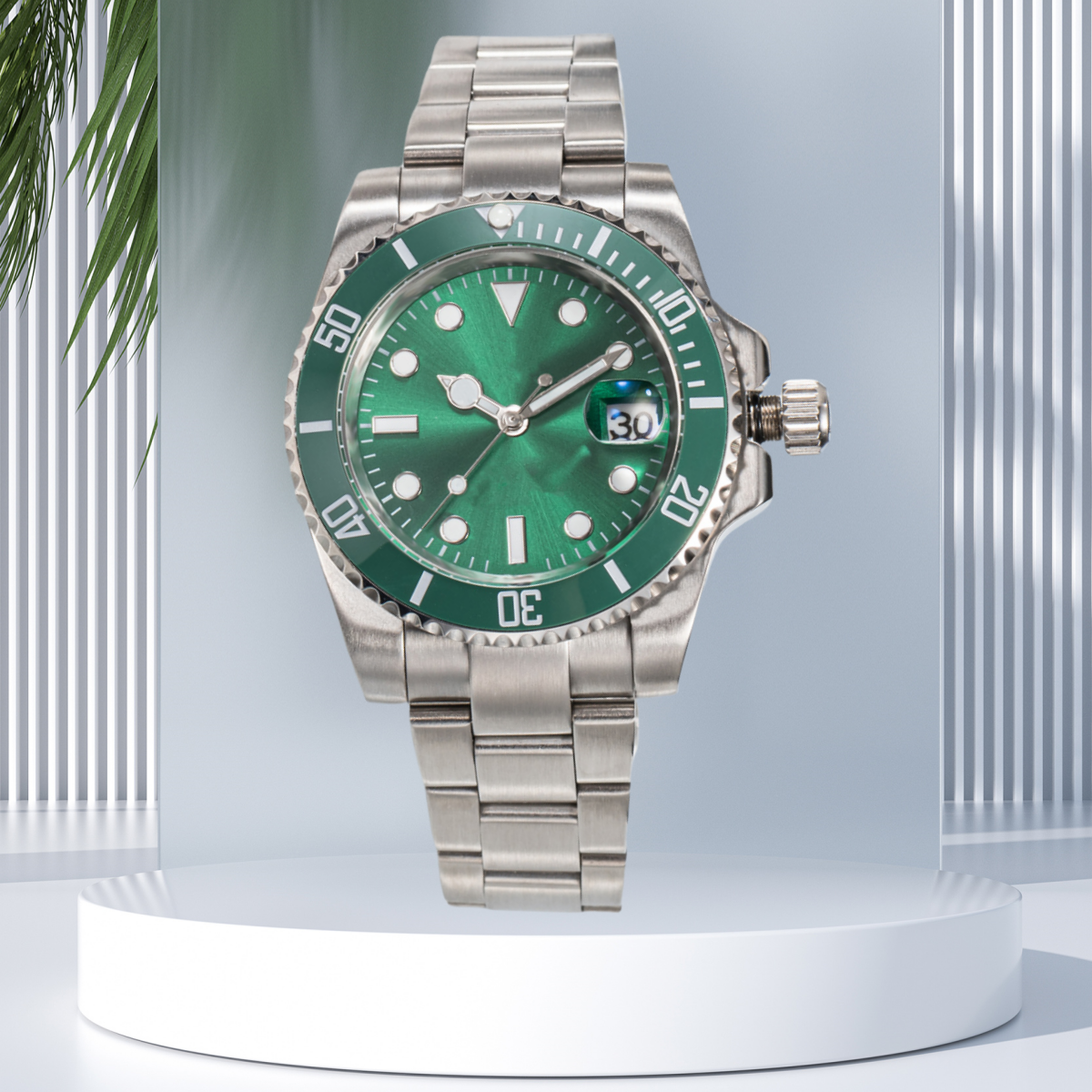 Sliding lock luxury ceramic bezel sapphire glass men's watch 2813 automatic mechanical watch 41mm fashion watches men's 904L stainless watch with box - 4 of 9