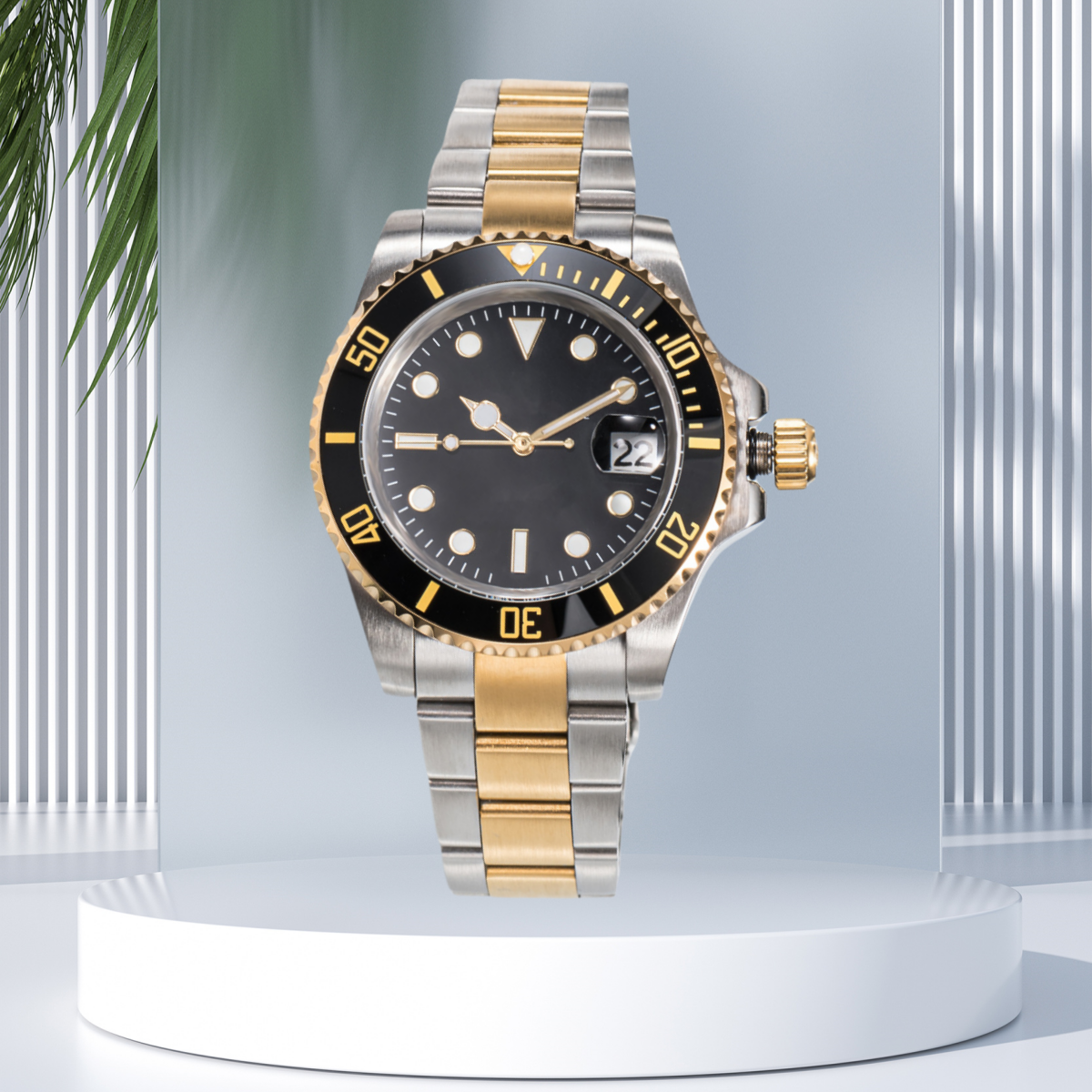 Sliding lock luxury ceramic bezel sapphire glass men's watch 2813 automatic mechanical watch 41mm fashion watches men's 904L stainless watch with box - 7 of 9