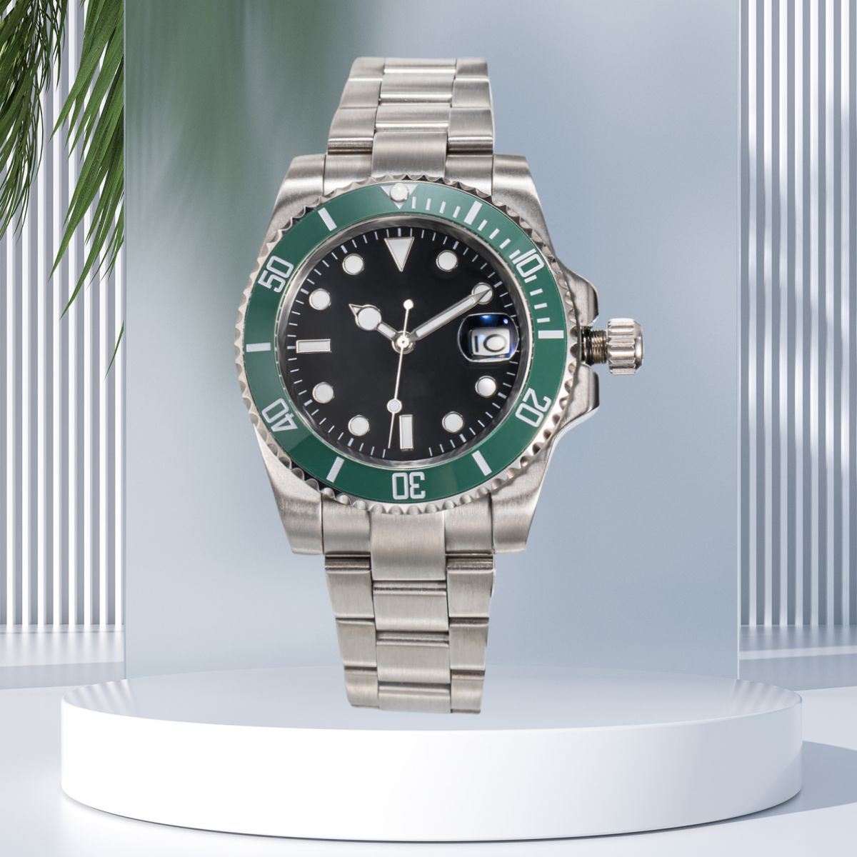 Sliding lock luxury ceramic bezel sapphire glass men's watch 2813 automatic mechanical watch 41mm fashion watches men's 904L stainless watch with box - 5 of 9