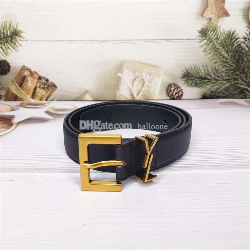 Desinger Belt Belts Women's Belt Gold/Silver Buckle Belt Black leather belt Fashion Dress Pants Jeans belts for women mens 3.0cm width - 8 of 8
