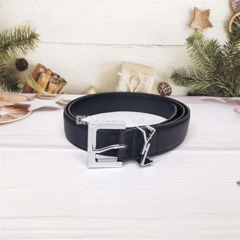 Desinger Belt Belts Women's Belt Gold/Silver Buckle Belt Black leather belt Fashion Dress Pants Jeans belts for women mens 3.0cm width - 7 of 8