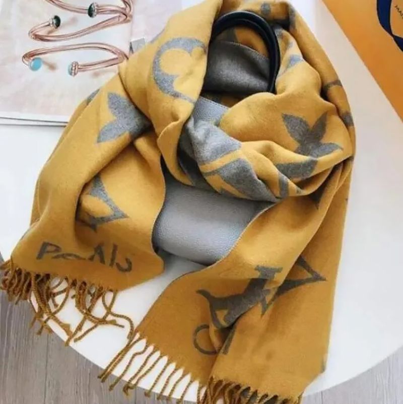 New Luxury Scarfs Designer Scarf Pashmina For Women mens Designers Warm Scarfs Fashion Classic Men And Women Cashmere Wool Long Shawl Box - 6 of 8