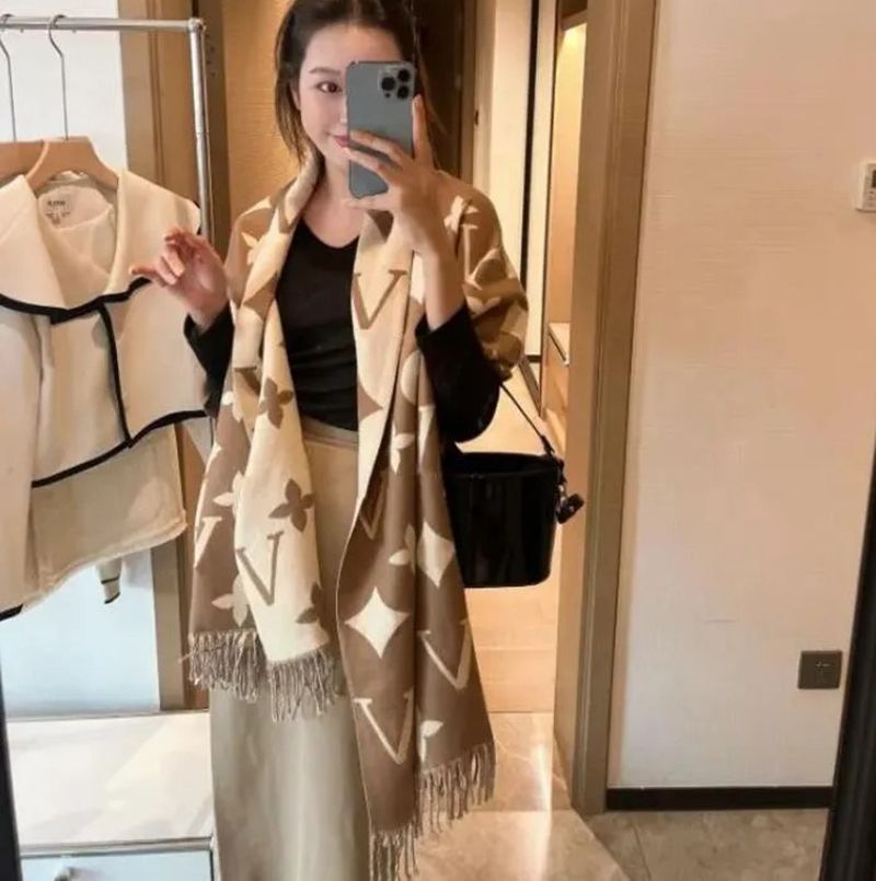 New Luxury Scarfs Designer Scarf Pashmina For Women mens Designers Warm Scarfs Fashion Classic Men And Women Cashmere Wool Long Shawl Box - 8 of 8