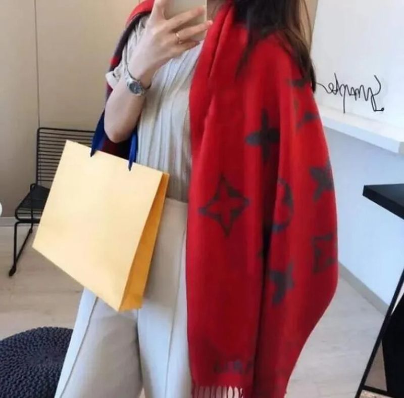 New Luxury Scarfs Designer Scarf Pashmina For Women mens Designers Warm Scarfs Fashion Classic Men And Women Cashmere Wool Long Shawl Box - 5 of 8