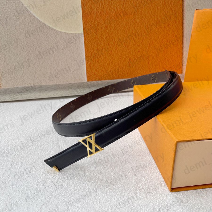 Reversible Designer Belt Genuine Leather Belts for Women Narrow Style Width 2cm Classic Ladies Smooth Buckle Black Pink Beige Waistband - 3 of 8