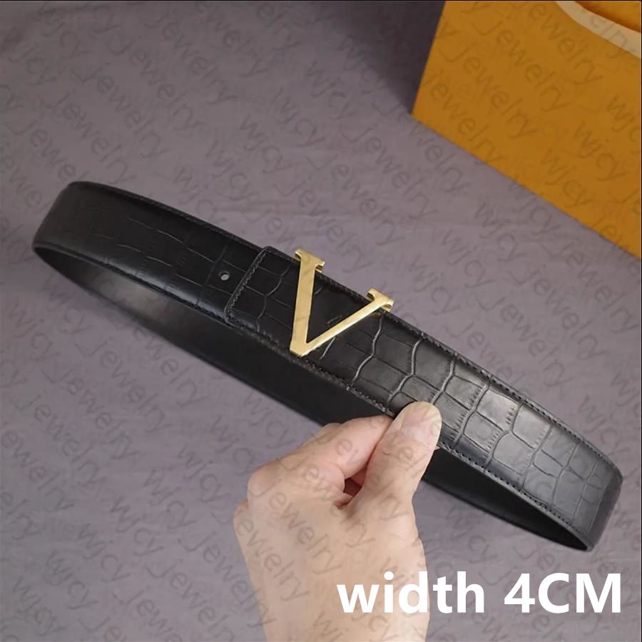 Real Leather Designer Belt Woman Belts Man Smooth Buckle Width 2.5cm & 4.0cm Cowskin Classic Golden Silver Color Letters Design - 1 of 8
