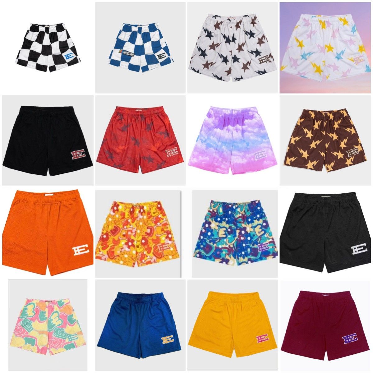 Men's Women's Basic Shorts fitness shorts mesh breathable beach pants sports series basketball pants New York 073101 - 1 of 8