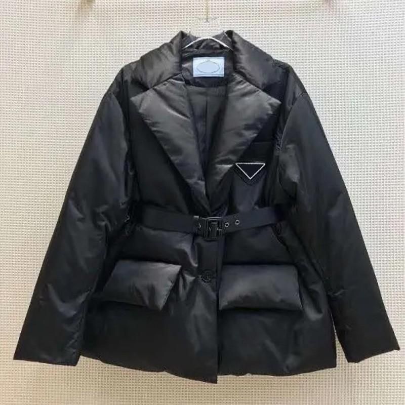 Designer Women Jacket Parkas Down Coat Fashion Short Jacket Overcoat Slim Corset Thick Outfit Windbreaker Pocket Outsize Lady Warm Coats S-L - 1 of 5