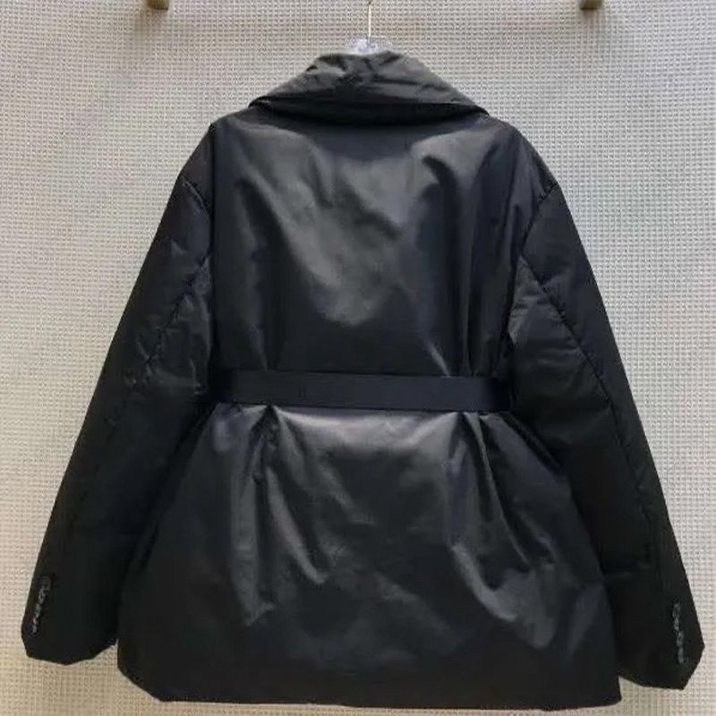Designer Women Jacket Parkas Down Coat Fashion Short Jacket Overcoat Slim Corset Thick Outfit Windbreaker Pocket Outsize Lady Warm Coats S-L - 4 of 5