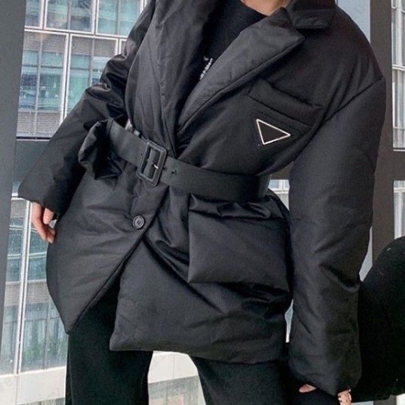 Designer Women Jacket Parkas Down Coat Fashion Short Jacket Overcoat Slim Corset Thick Outfit Windbreaker Pocket Outsize Lady Warm Coats S-L - 5 of 5