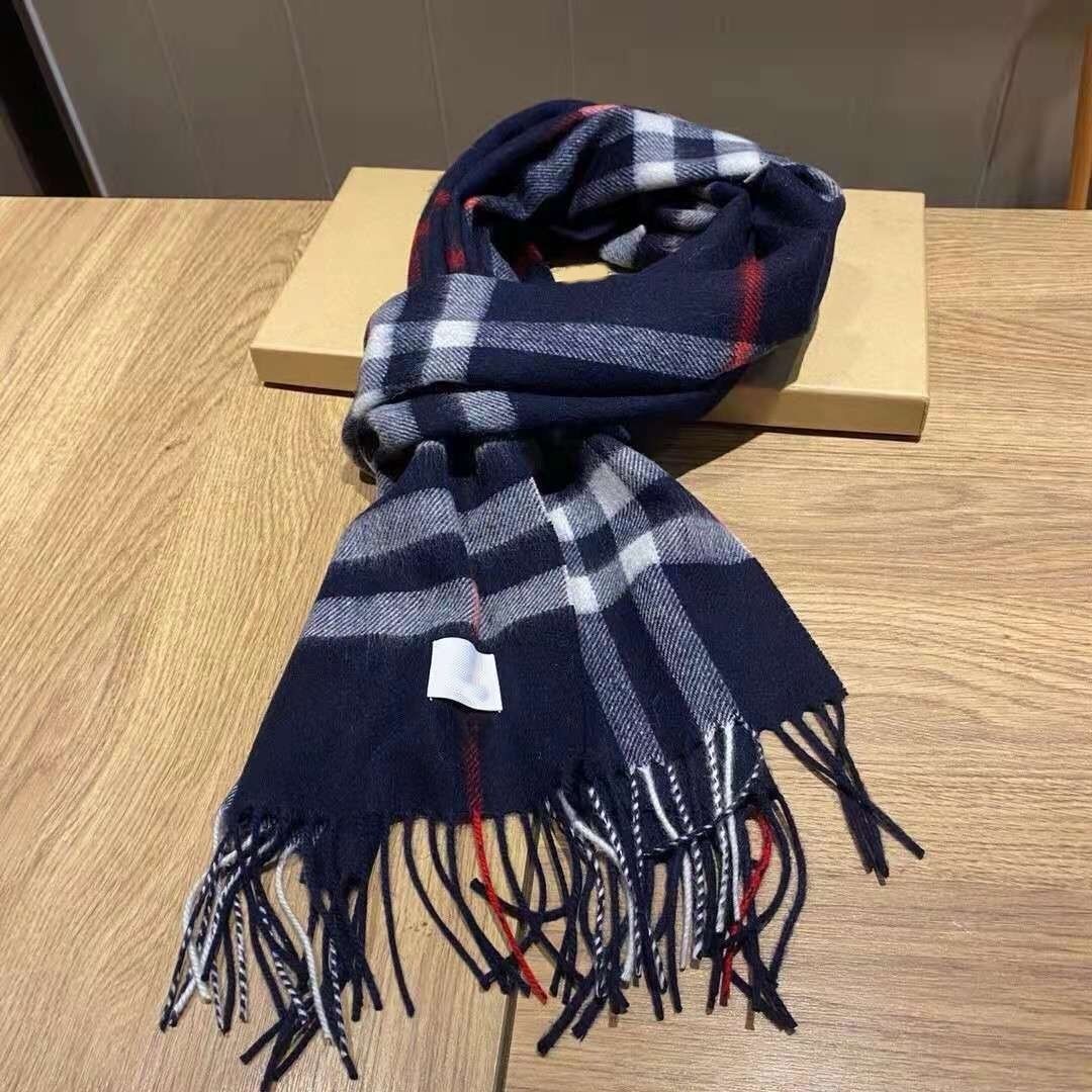 2026 Classic Plaid Women Man Designer Scarf 100% Cashmere Scarves For Winter Warm Womens and mens Long Wraps Size 180x30cm - 2 of 7